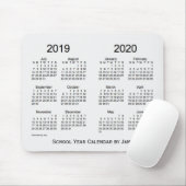Schooljaar 2019-2020 Witte rokerkalender van Janz Muismat (Met muis)