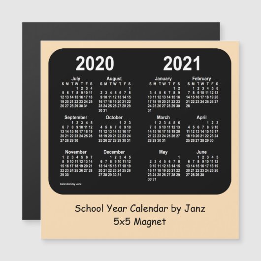 Schooljaar 2020-2021 Agenda van Janz Wheat Neon (Voorkant / Achterkant)
