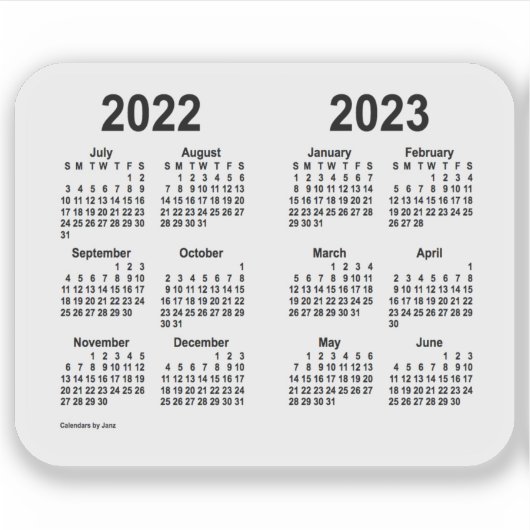 Schooljaar 2022-2023 door Janz Transparent Sticker (Voorkant)
