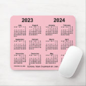 Schooljaar 2023-2024 Agenda van Janz Pink Muismat (Met muis)