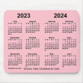 Schooljaar 2023-2024 Agenda van Janz Pink Muismat (Voorkant)