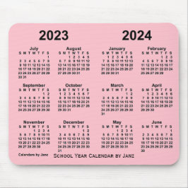 Schooljaar 2023-2024 Agenda van Janz Pink Muismat