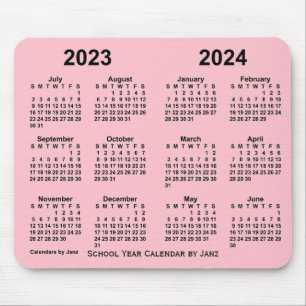 Schooljaar 2023-2024 Agenda van Janz Pink Muismat