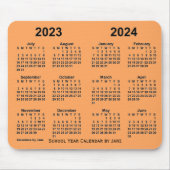 Schooljaar 2023-2024 Agenda van Janz Sandy Brown Muismat (Voorkant)