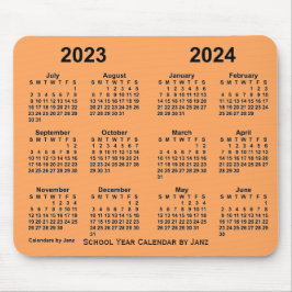 Schooljaar 2023-2024 Agenda van Janz Sandy Brown Muismat