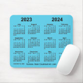 Schooljaar 2023-2024 Agenda van Janz Sky Blue Muismat (Met muis)