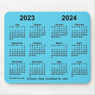 Schooljaar 2023-2024 Agenda van Janz Sky Blue Muismat