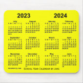 Schooljaar 2023-2024 Agenda van Janz Yellow Muismat (Voorkant)