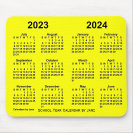 Schooljaar 2023-2024 Agenda van Janz Yellow Muismat