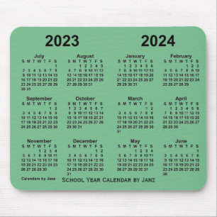 Schooljaar 2023-2024 Agenda van Janz Zee Green Muismat