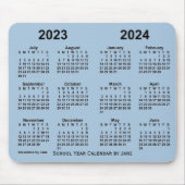 Schooljaar 2023-2024 door Janz Steel Blue Muismat (Voorkant)