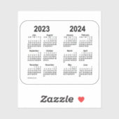 Schooljaar 2023-2024 door Janz Transparent Sticker (Vel)