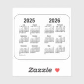 Schooljaar 2025-2026 door Janz Transparant Sticker (Vel)