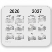 Schooljaar 2026-2027 Agenda van Janz Transparant Sticker (Voorkant)