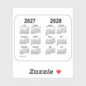 Schooljaar 2027-2028 Agenda van Janz Transparant Sticker (Vel)