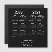 Schooljaar 2028-2029 Agenda van Janz Neon White (Voorkant / Achterkant)