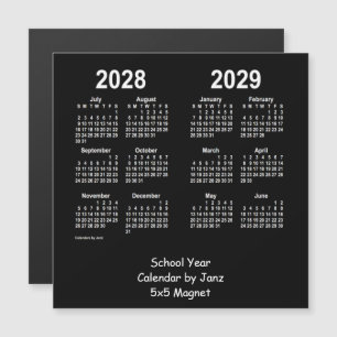 Schooljaar 2028-2029 Agenda van Janz Neon White