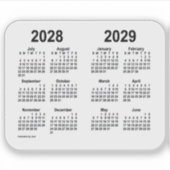 Schooljaar 2028-2029 Agenda van Janz Transparant Sticker (Voorkant)