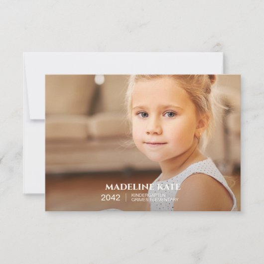 Schooljaar Foto Keepsake Kaart (Voorkant)