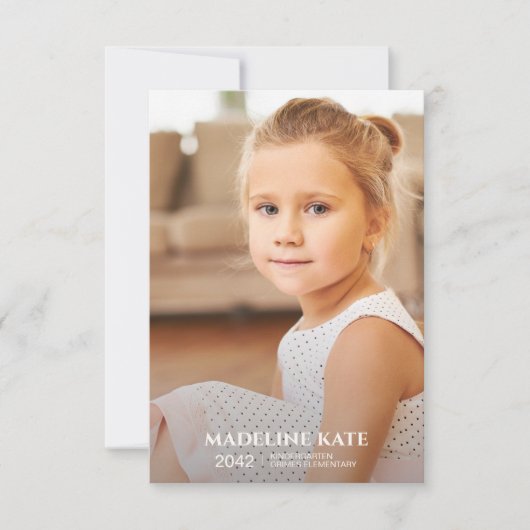 Schooljaar Foto Keepsake Kaart (Voorkant)