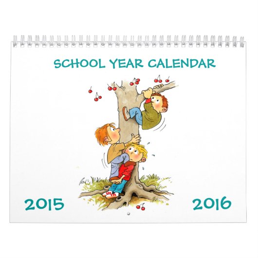 Schooljaar kalender 2015 - 2016 voor kinderen (Hoes)