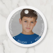 Schooljaar Keepsake foto Bedankjes Labels (Voorkant)