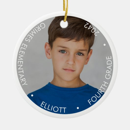 Schooljaar Keepsake foto Keramisch Ornament (Voorkant)