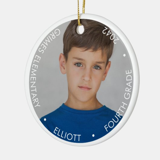 Schooljaar Keepsake foto Keramisch Ornament (Links)