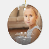 Schooljaar Keepsake foto Keramisch Ornament (Links)