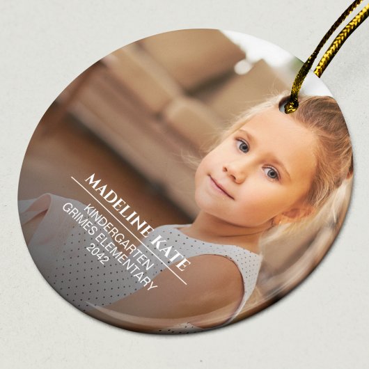 Schooljaar Keepsake foto Keramisch Ornament