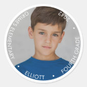 Schooljaar Keepsake foto Ronde Sticker (Voorkant)