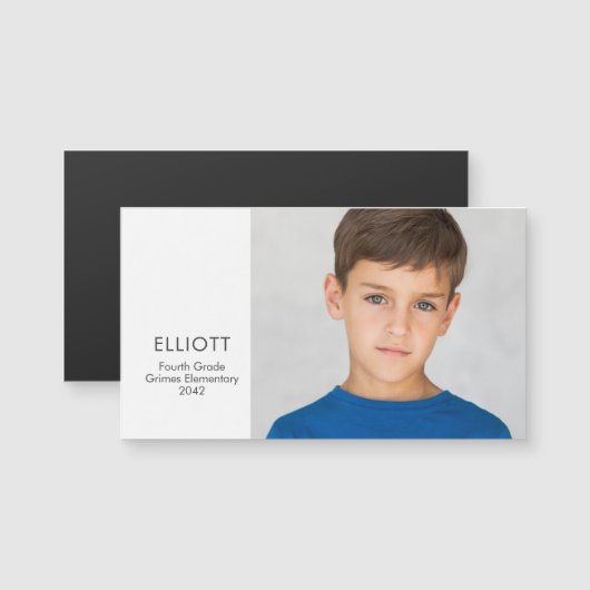 Schooljaar Keepsake Fotomagneet (Voorkant / Achterkant)