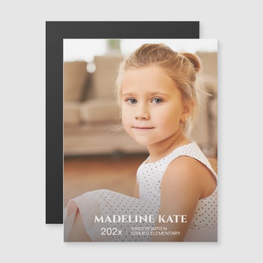 Schooljaar Keepsake Fotomagneet (Voorkant / Achterkant)