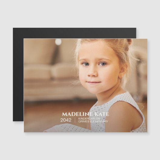 Schooljaar Keepsake Fotomagneet (Voorkant / Achterkant)