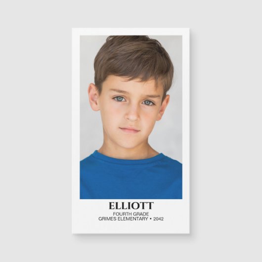 Schooljaar Keepsake Fotomagneet (Voorkant)