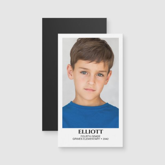 Schooljaar Keepsake Fotomagneet (Voorkant / Achterkant)