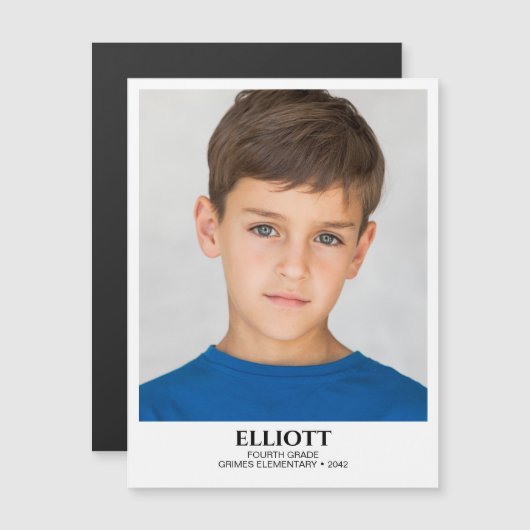 Schooljaar Keepsake Fotomagneet (Voorkant / Achterkant)