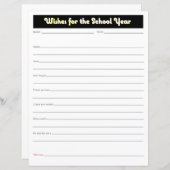 Schooljaar ouders wensen afdrukken (Voorkant / Achterkant)