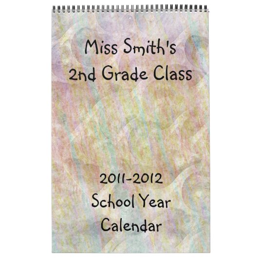 Schooljaarkalender met omlijnde pagina's kalender (Hoes)