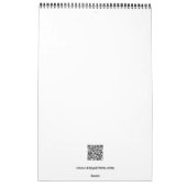 Schooljaarkalender met omlijnde pagina's kalender (Achterkant)