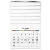 Schooljaarkalender met omlijnde pagina's kalender (Jan 2027)