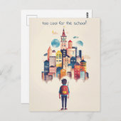 Schooljongen en de stad briefkaart (Voorkant / Achterkant)