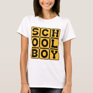 Schooljongen, mannelijke student t-shirt