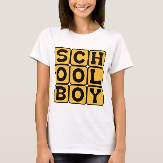 Schooljongen, mannelijke student t-shirt (Voorkant)