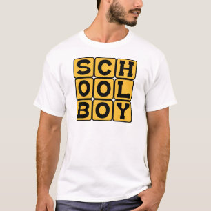 Schooljongen, mannelijke student t-shirt