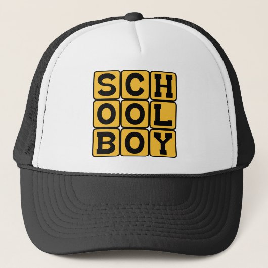 Schooljongen, mannelijke student trucker pet (Voorkant)