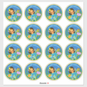 Schoolkaartjes Hallo derde klas! Sticker