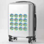 Schoolkaartjes Hallo derde klas! Sticker (Koffer)