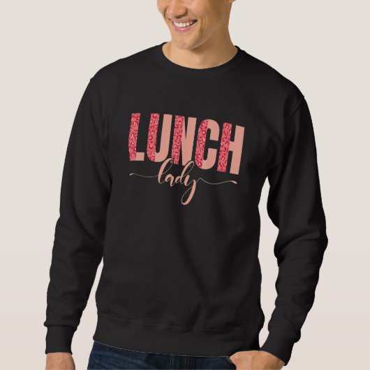 Schoolkantine bemanning Luipaard Lunchdame Trui (Voorkant)