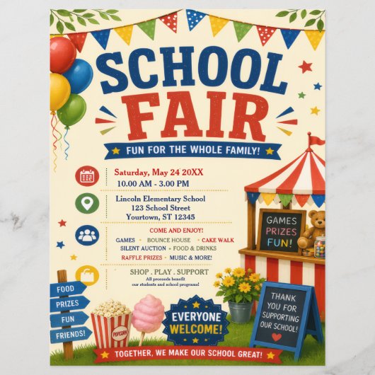 Schoolkermis Flyer (Voorkant)